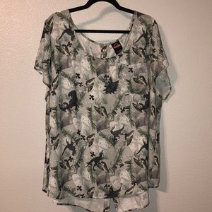Torrid Jurassic Park Silk Top